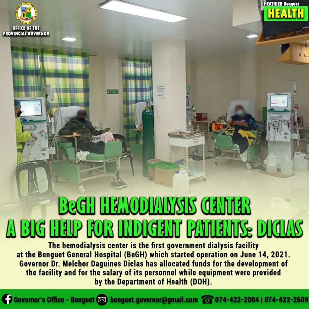 BeGH Hemodialysis Center a Big Help for Indigent Patients Diclas