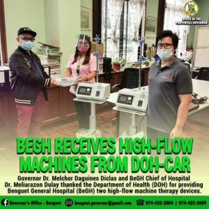 BEGH Receives High-Flow Machines from DOH-CAR