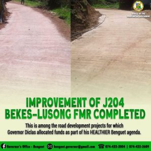IMPROVEMENT OF J204 BEKES-LUSONG FMR COMPLETED