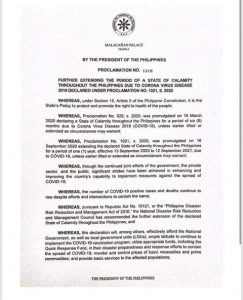 PROCLAMATION NO. 1218