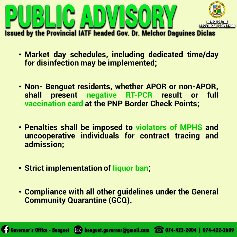 PUBLIC ADVISORY 6