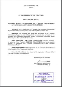 September 13, 2021 special (non-working)