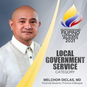 Congratulations Governor Dr. Melchor Daguines Diclas, recipient of the Outstanding Filipino Luminary Awards 2021 for Local Government Service.​