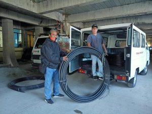 12 Rolls of Water Hose Donated to Barangay Twin Peaks