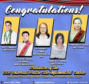 Congratulations to the Graduates of the DOH Universal Health Care Implementers Course