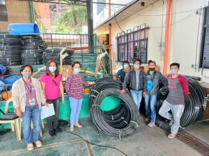 15 Rolls of hose donated to Barangay Kamog in Sablan