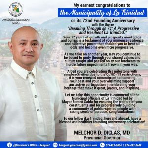 Municipality of La Trinidad 72nd Founding Anniversary